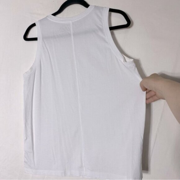 5/$25 Kersh White Sleeveless Crew Neck Shirt Tank Top L - Picture 9 of 12